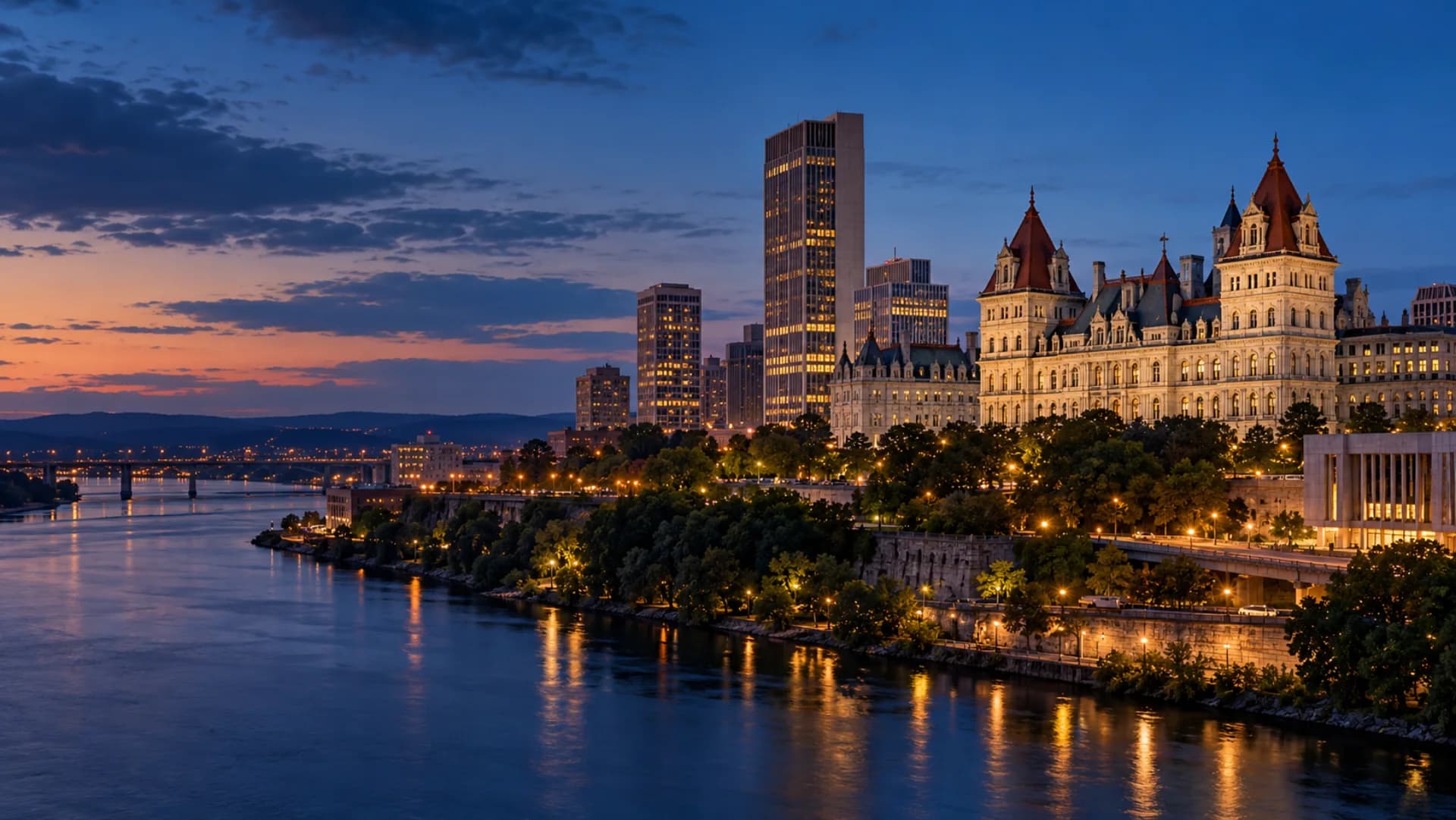 Albany at blue hour