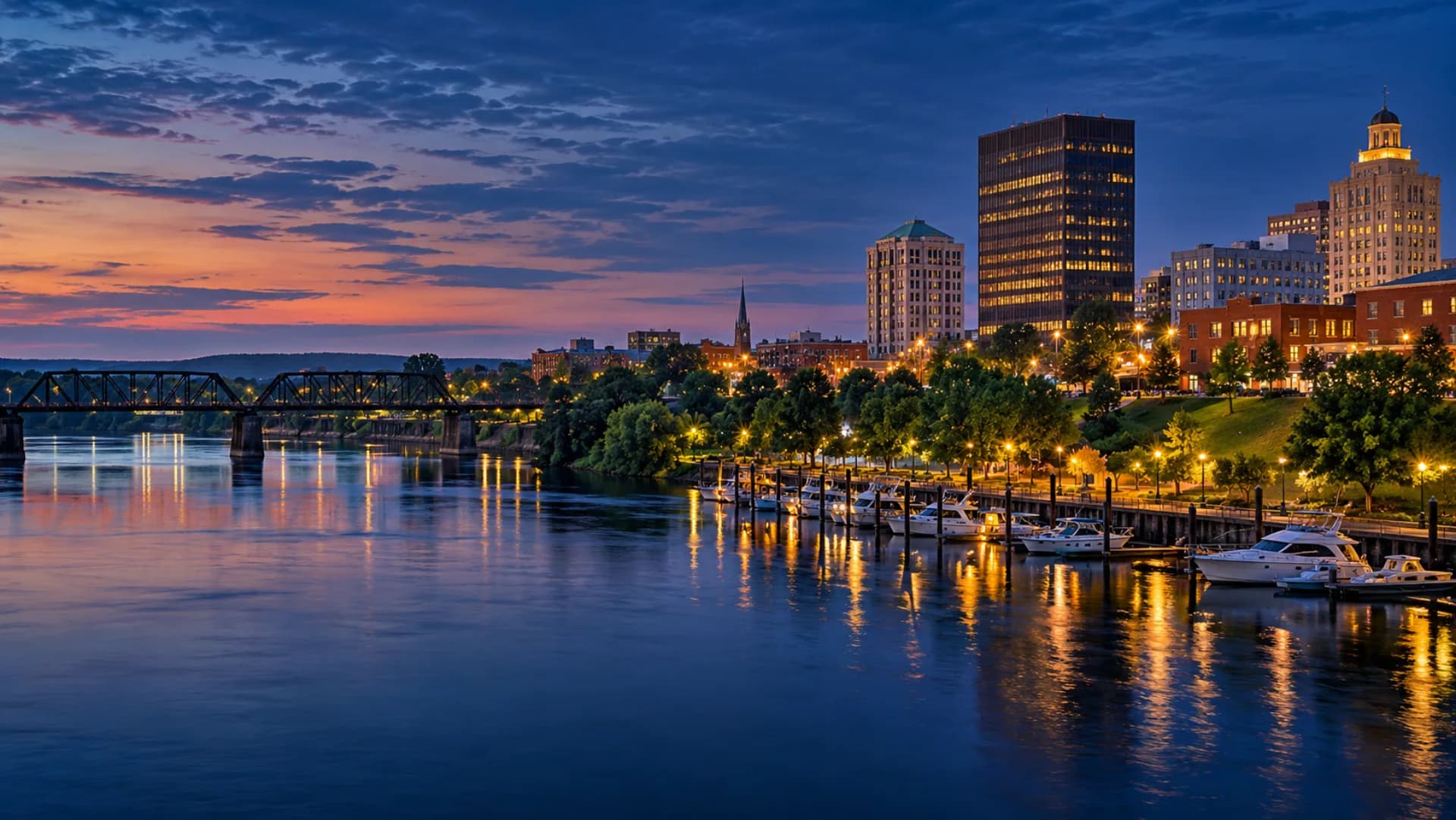 Augusta at blue hour