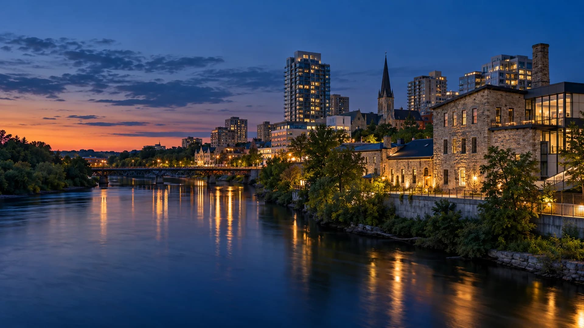 Breslau at blue hour