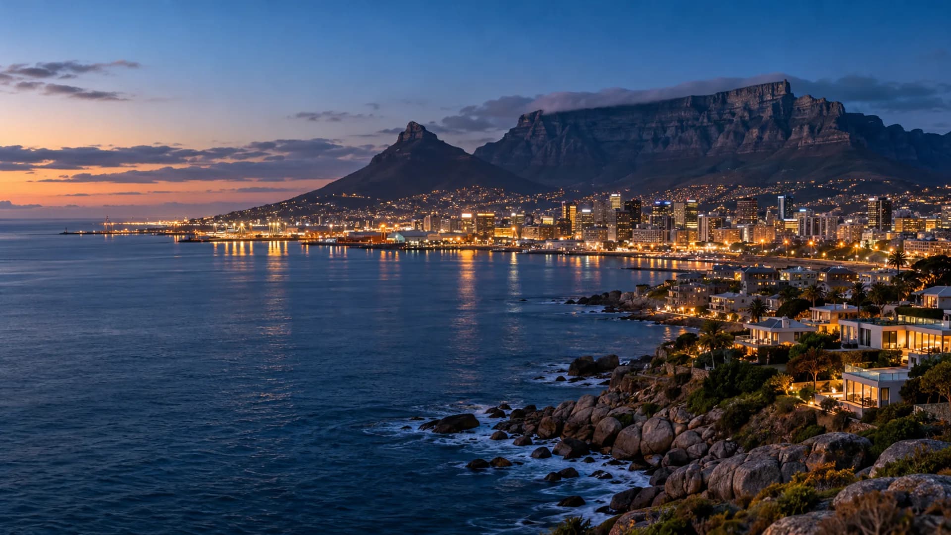 Cape Town at blue hour