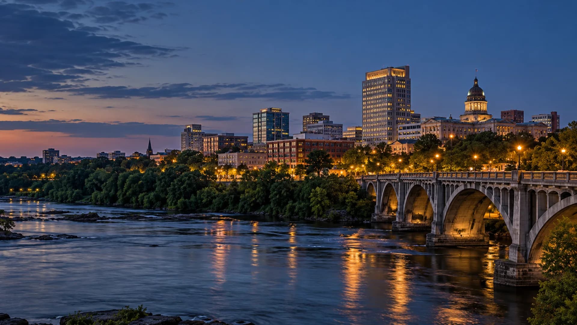 Columbia at blue hour
