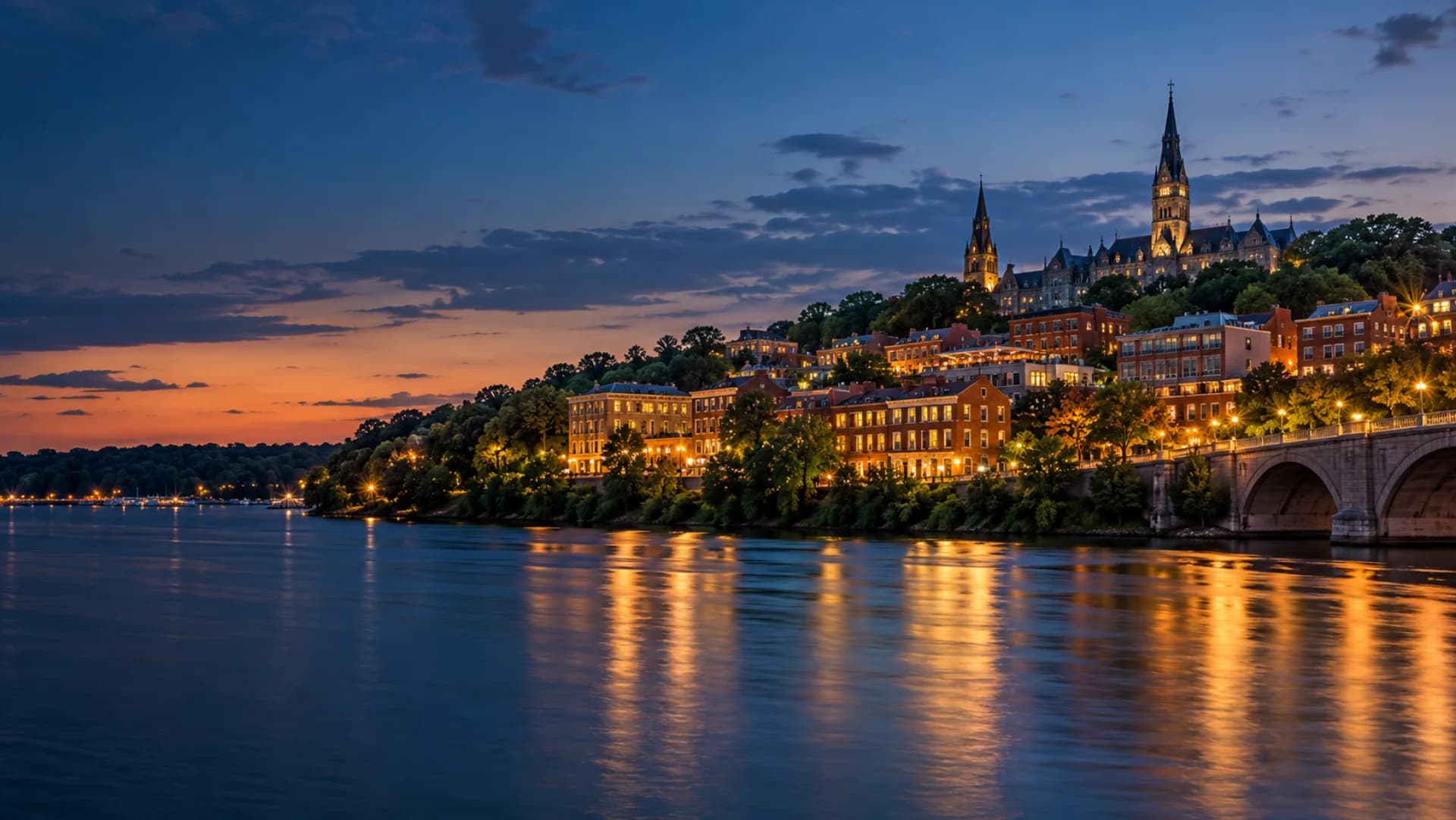 Georgetown at blue hour