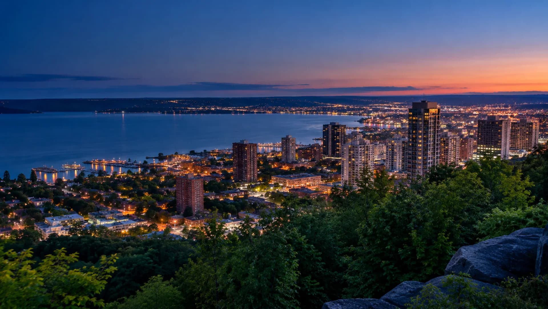 Hamilton at blue hour