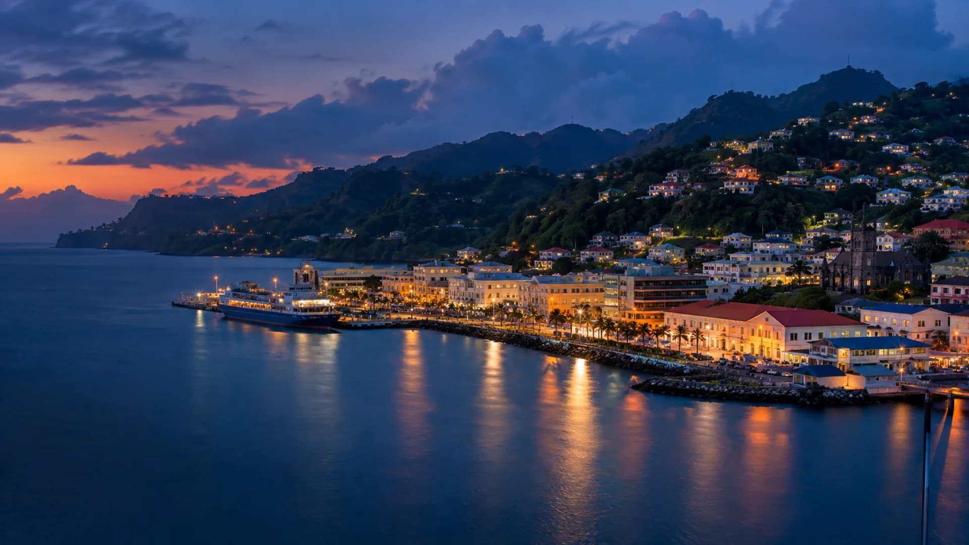 Kingstown at blue hour