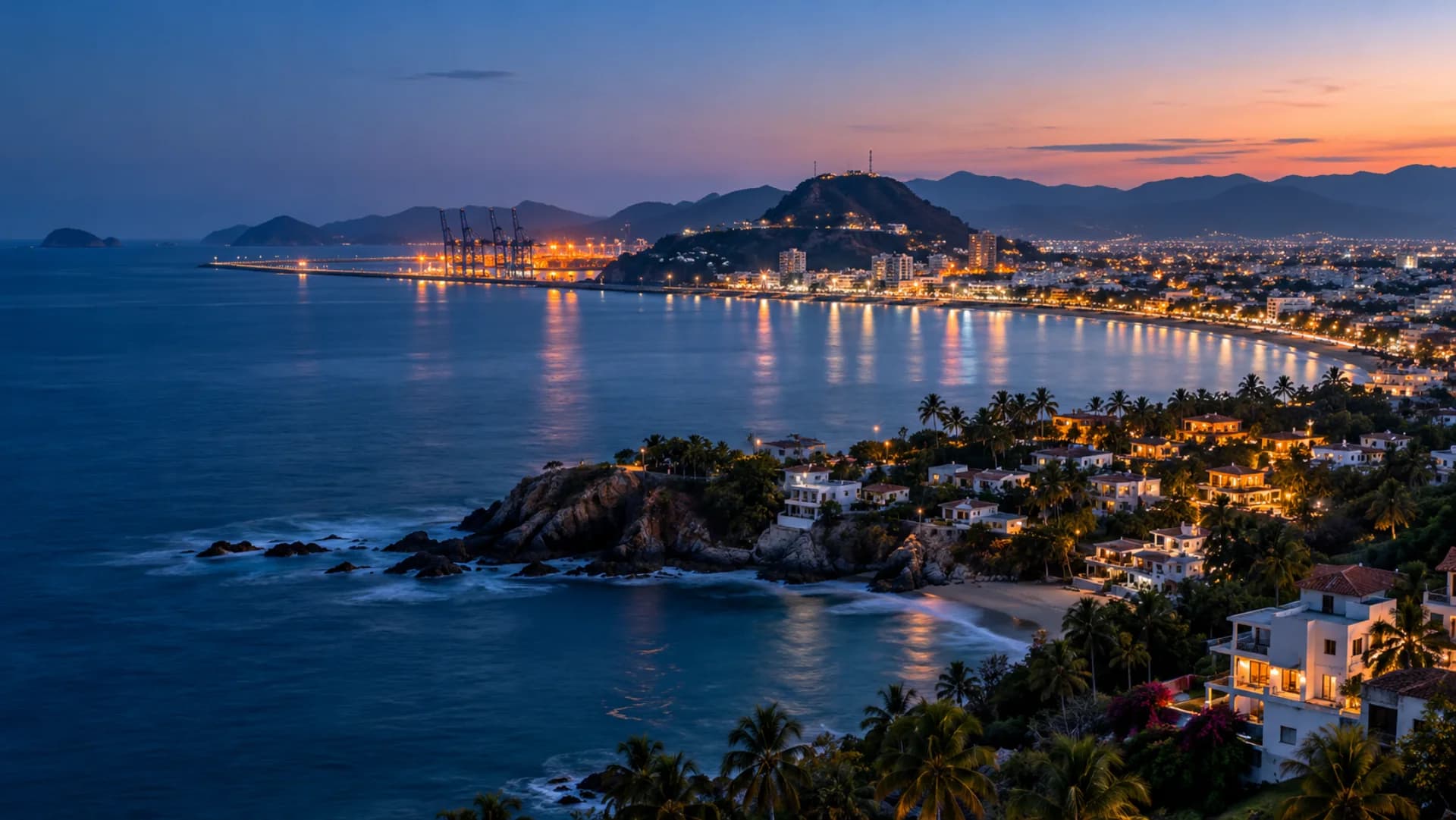 Manzanillo at blue hour