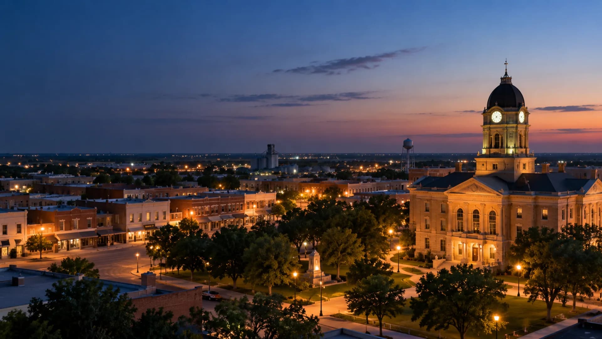 Plainview at blue hour
