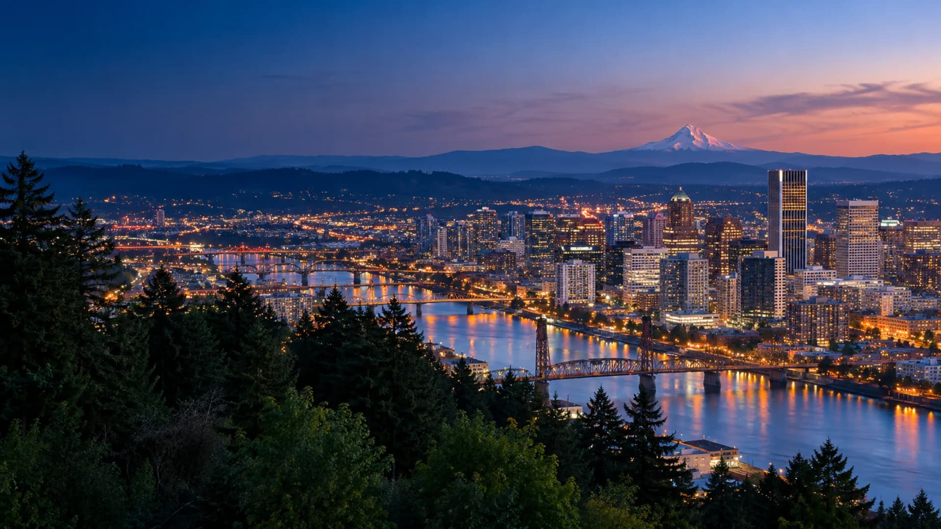 Portland at blue hour