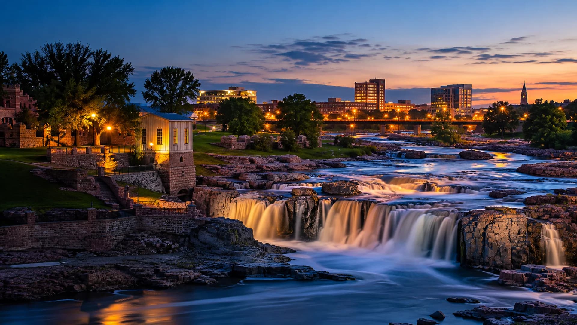 Sioux Falls at blue hour