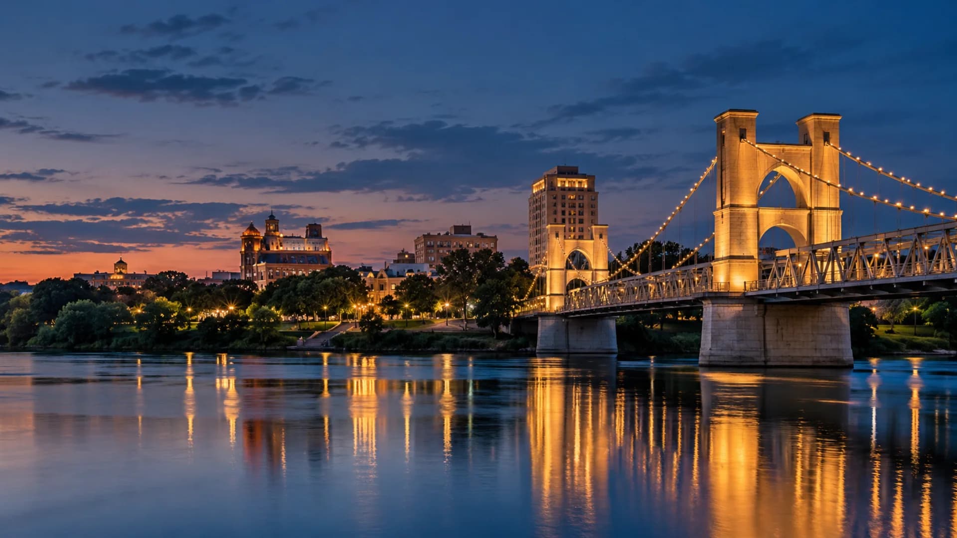 Waco at blue hour