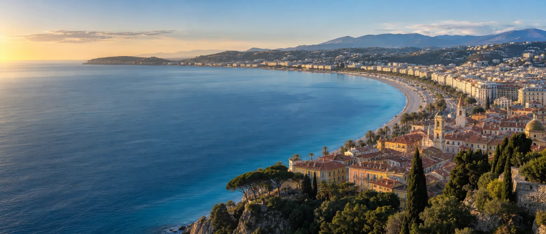 Nice and the Baie des Anges on the French Riviera