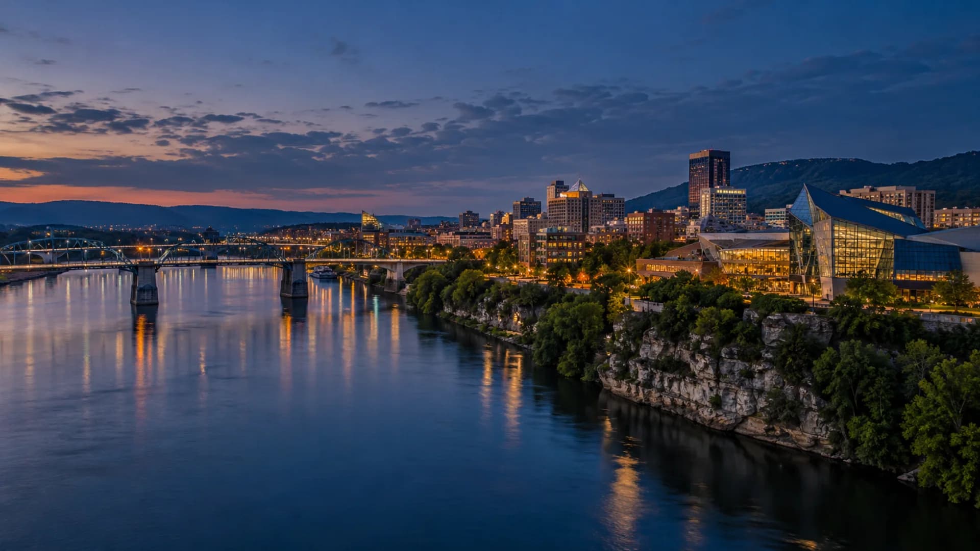 Chattanooga at blue hour