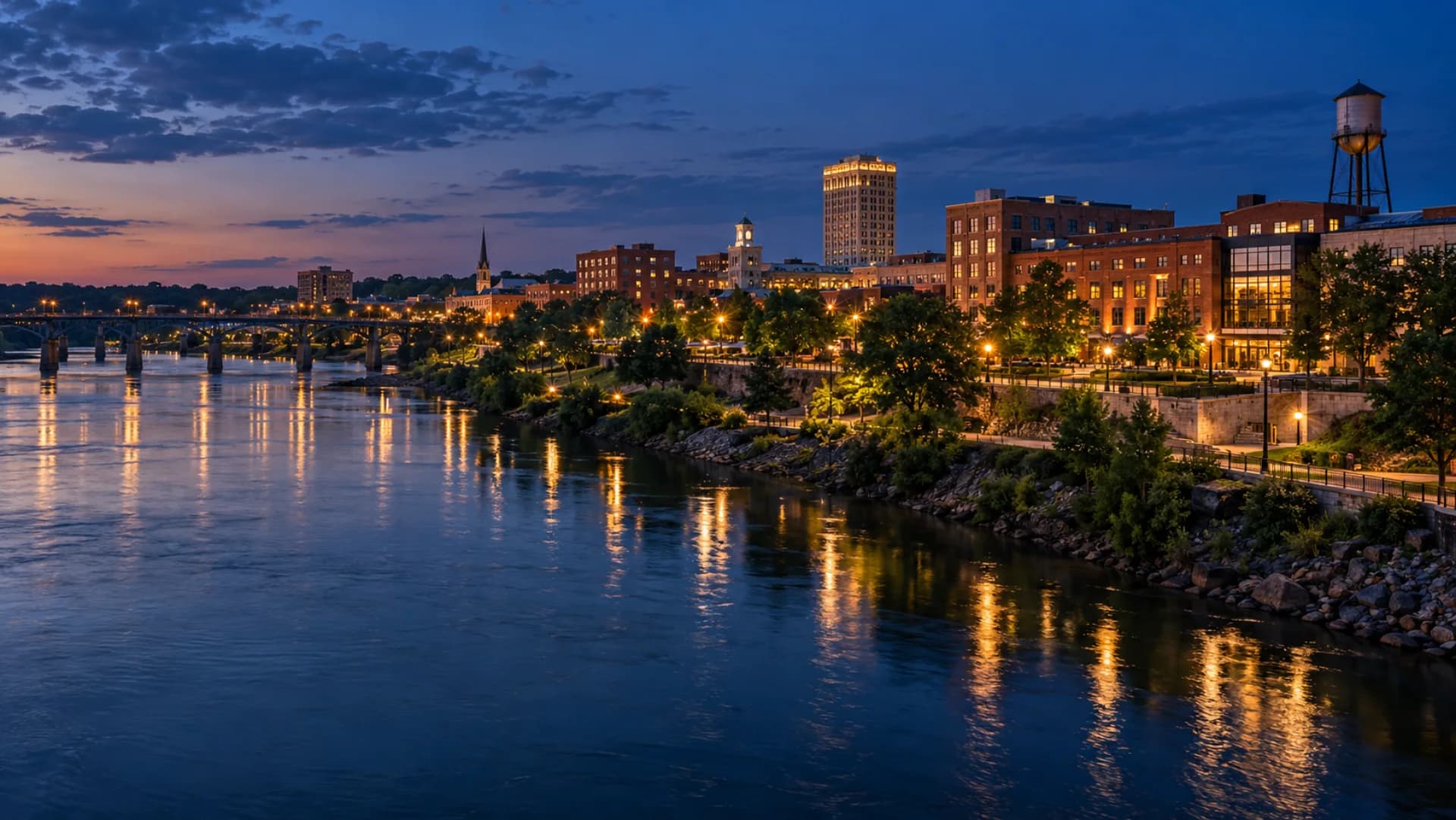 Columbus at blue hour