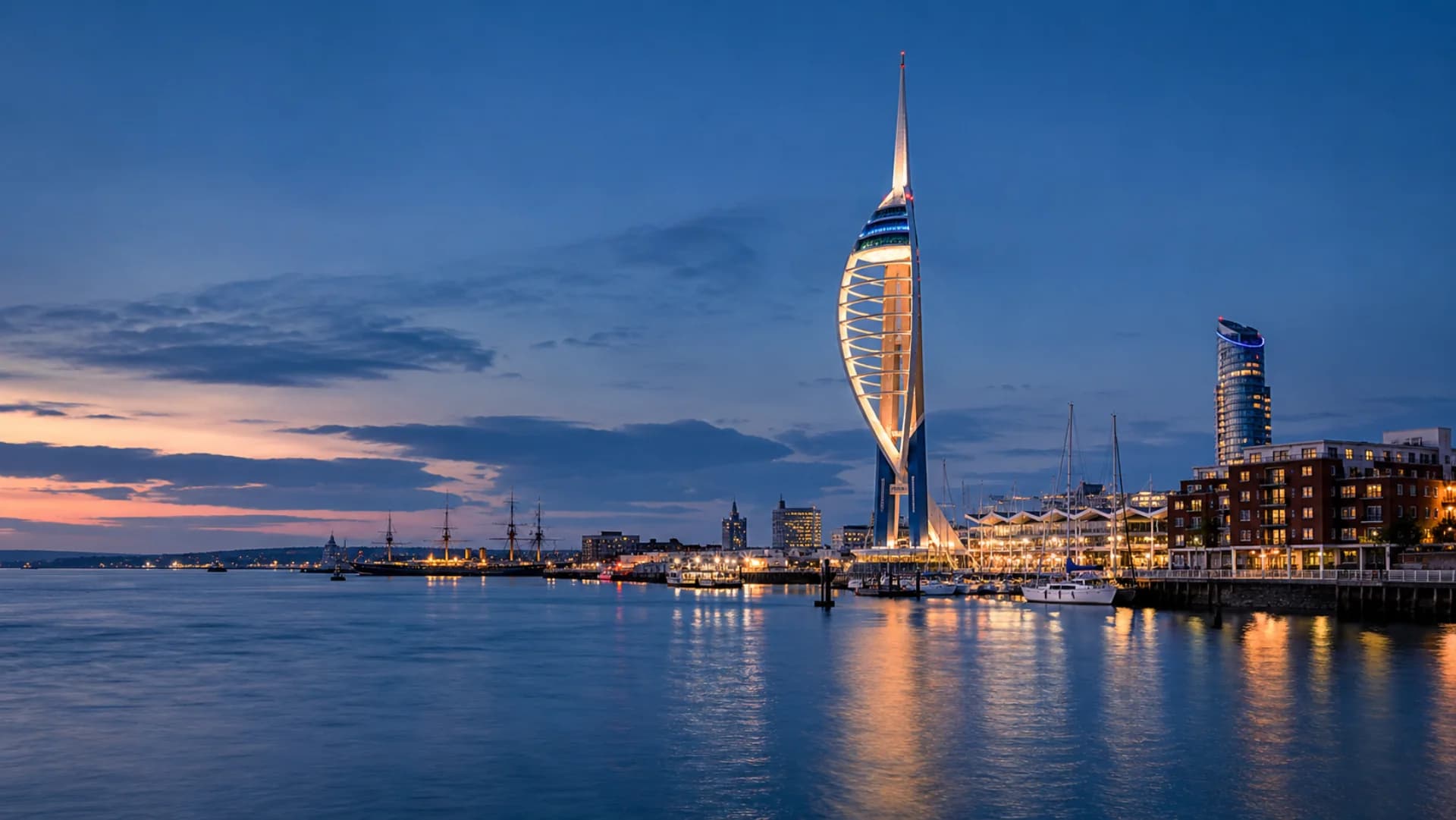 Portsmouth at blue hour