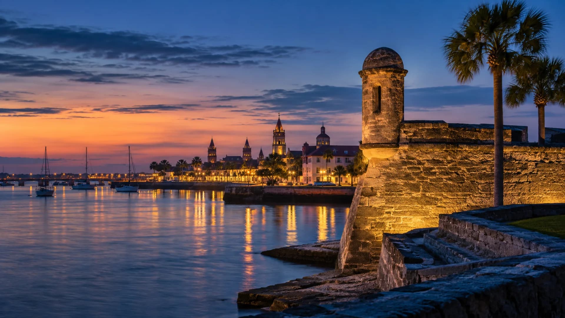 St Augustine at blue hour