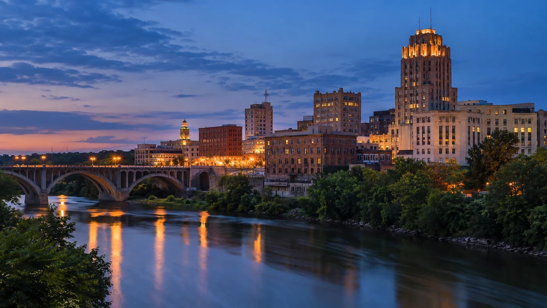 Youngstown/Warren at blue hour