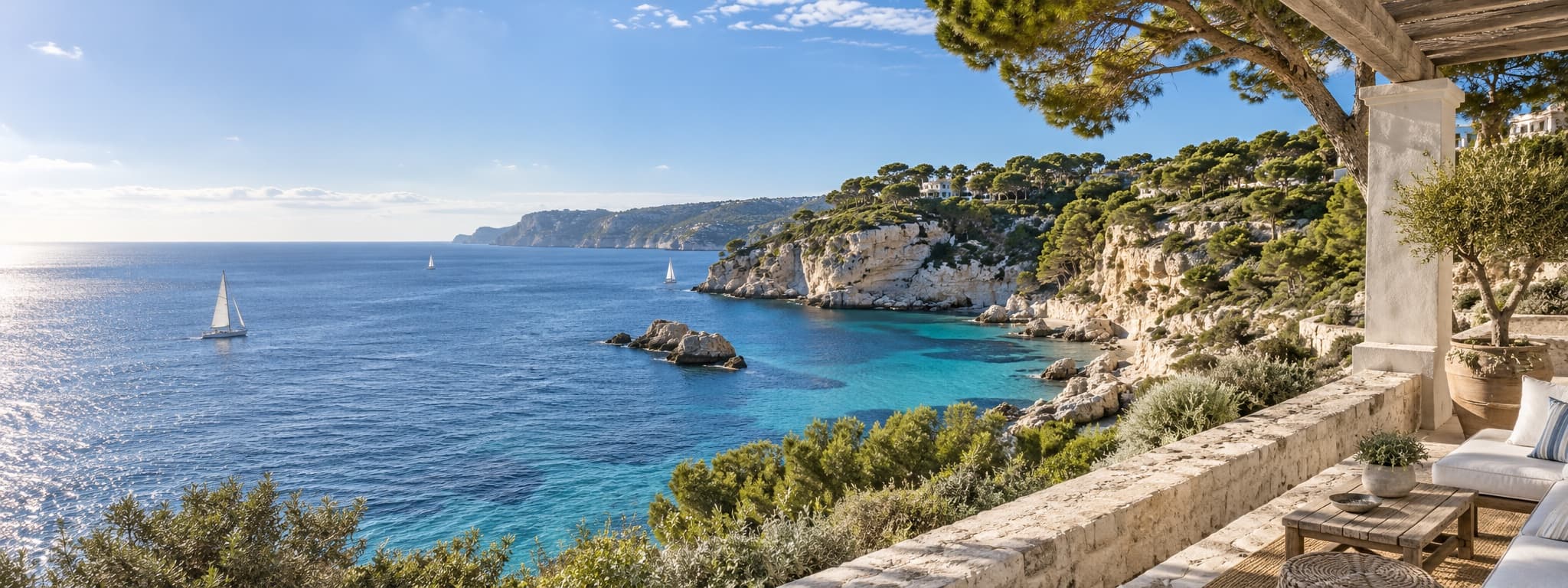 A quiet Mediterranean bay in Mallorca